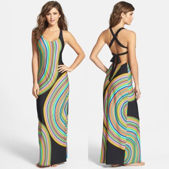 Trina Turk Dresses & Skirts - TRINA TURK Retro Print Sombrero Crossback Maxi
